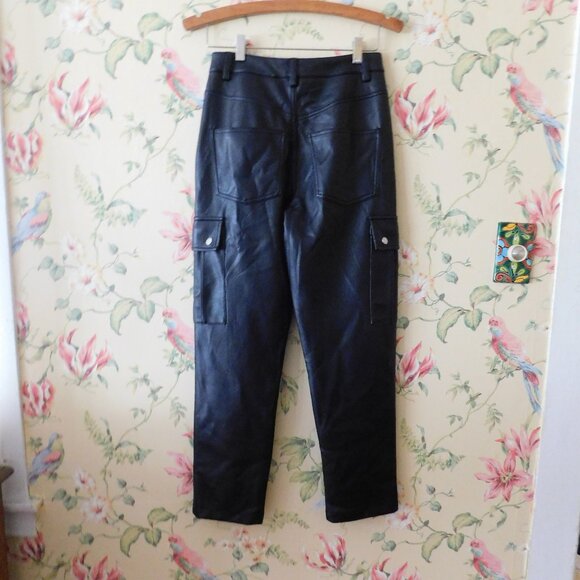 🦔🐾ANTHROPOLOGIE GABI FAUX LEATHER UTILITY PANTS🦔🐾 - Picture 7 of 10